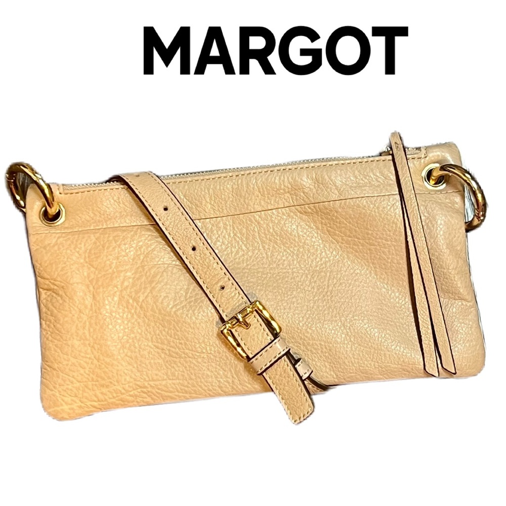 Margot Tan Leather Shoulder/Clutch Bag